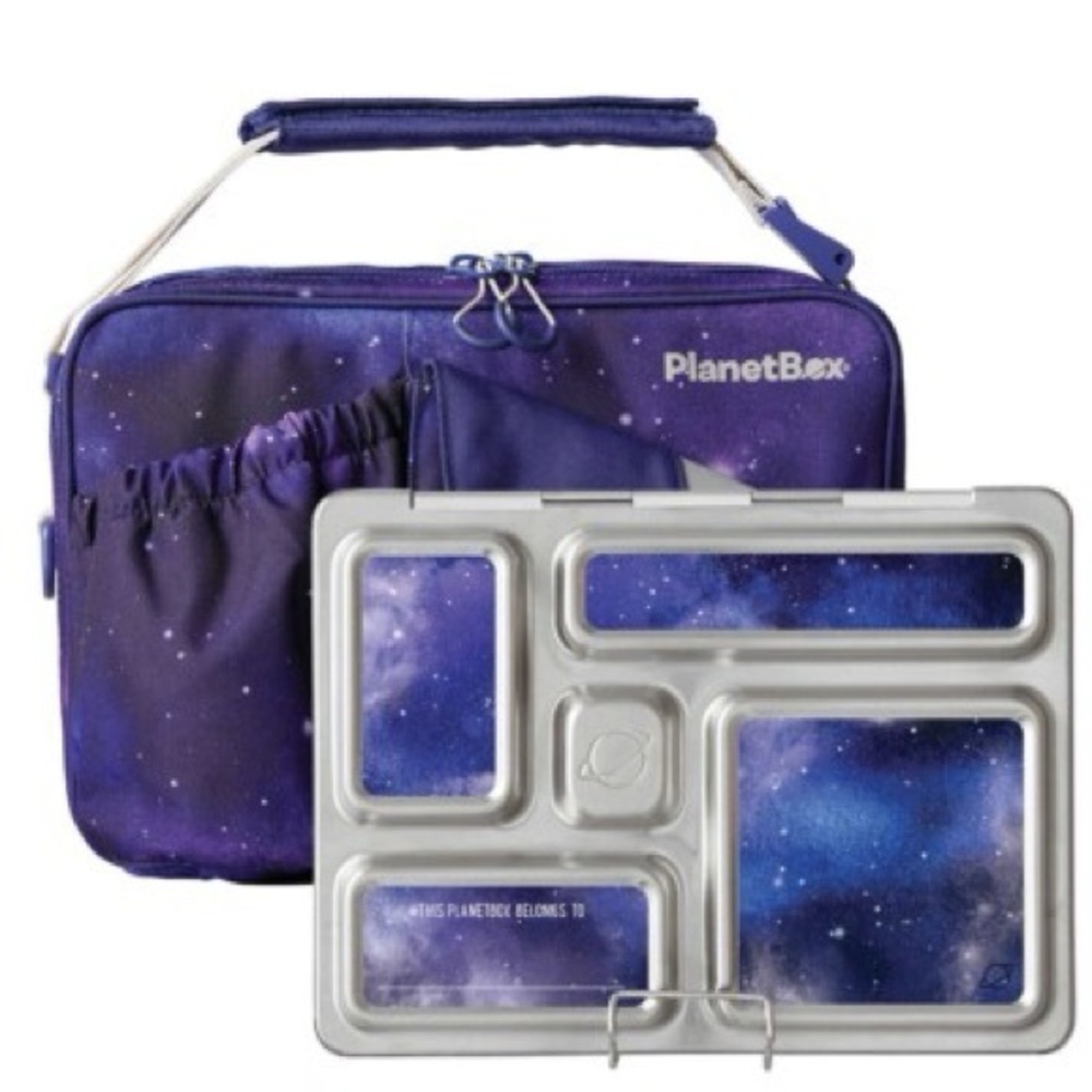 PlanetBox Rover Stainless Steel Lunchbox Set Stardust Insulated Lunch Bag EUC